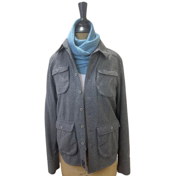 i.am Brand Wool-Blend Shacket‎ - Gray, Size Medium - Picture 1 of 5